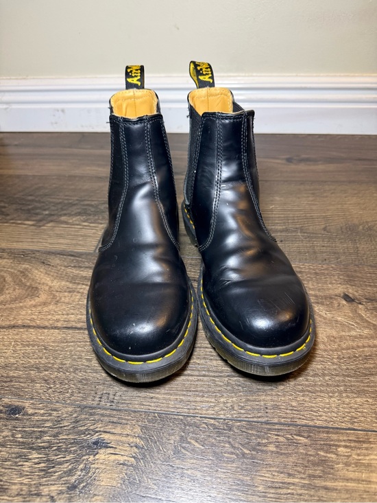 Shoes - Dr.Martens 2976 Yellow Stitch Smooth Leather Chelsea Boots Size US 6